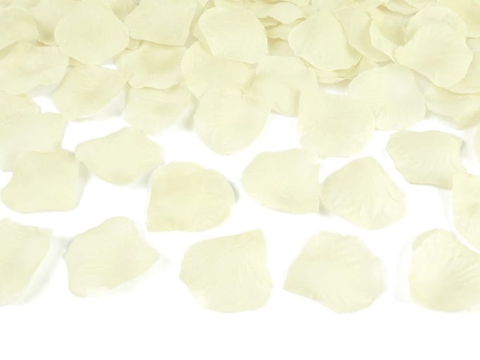 Rozenblaadjes Crème  5 x 5 cm - 100 stuks