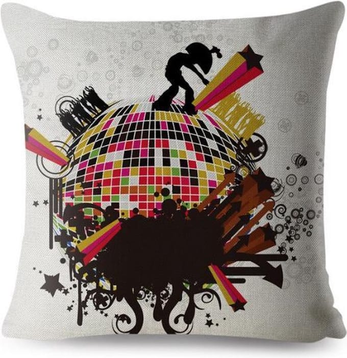 Kussenhoes Retro glitterbol / disco thema
