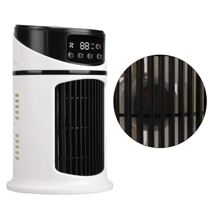 Mini climatiseur portable multifonction, ventilateur de refroidissement à eau pour le bureau et la maison black