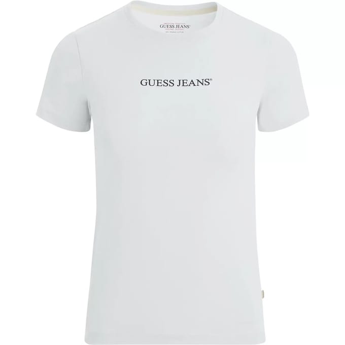 Guess Jeans Gj Cn Slim Logo Print T-shirt Met Korte Mouwen Wit XL Vrouw
