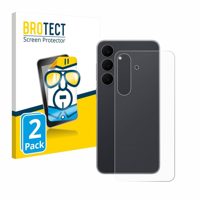 BROTECT - Screenprotector voor Samsung Galaxy S25 FE (Achterkant) - Folie Beschermfolie transparant 2 Stuks