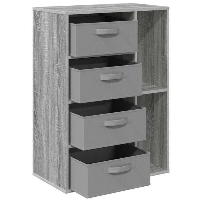 vidaXL - Dressoir - Grijs - Sonoma - 60 - x - 33,5 - x - 84 - cm