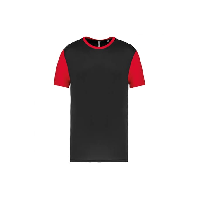 Tweekleurig herenshirt jersey met korte mouwen 'Proact' Black/Red - M