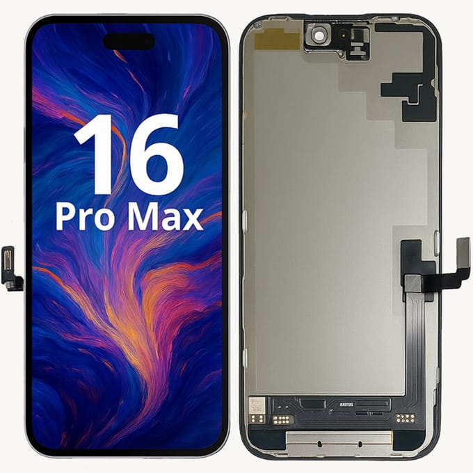 LCD Scherm Geschikt Voor IPhone 16 Pro Max Met Front Camera Frame | Hoge HD+ Kwaliteit Display
