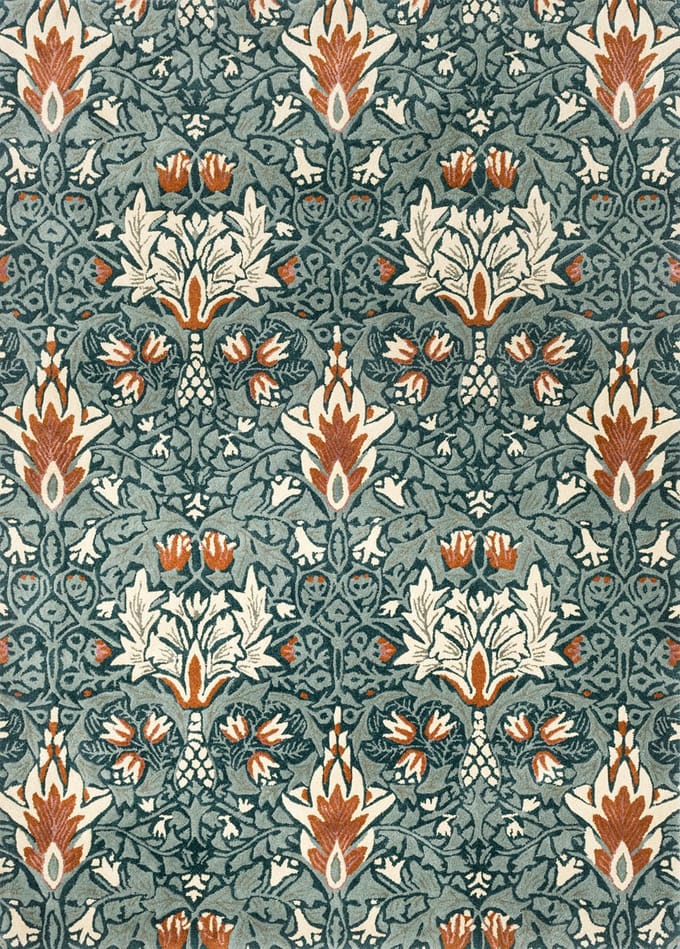 Morris & Co Snakeshead Thistle Russet 127207 - 200 x 280 cm