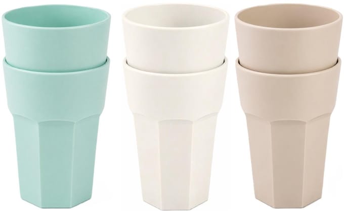 Plasticforte onbreekbare drinkglazen - 9x stuks - kunststof/plastic - mix van 3 kleuren - 520 ml - 13 cm