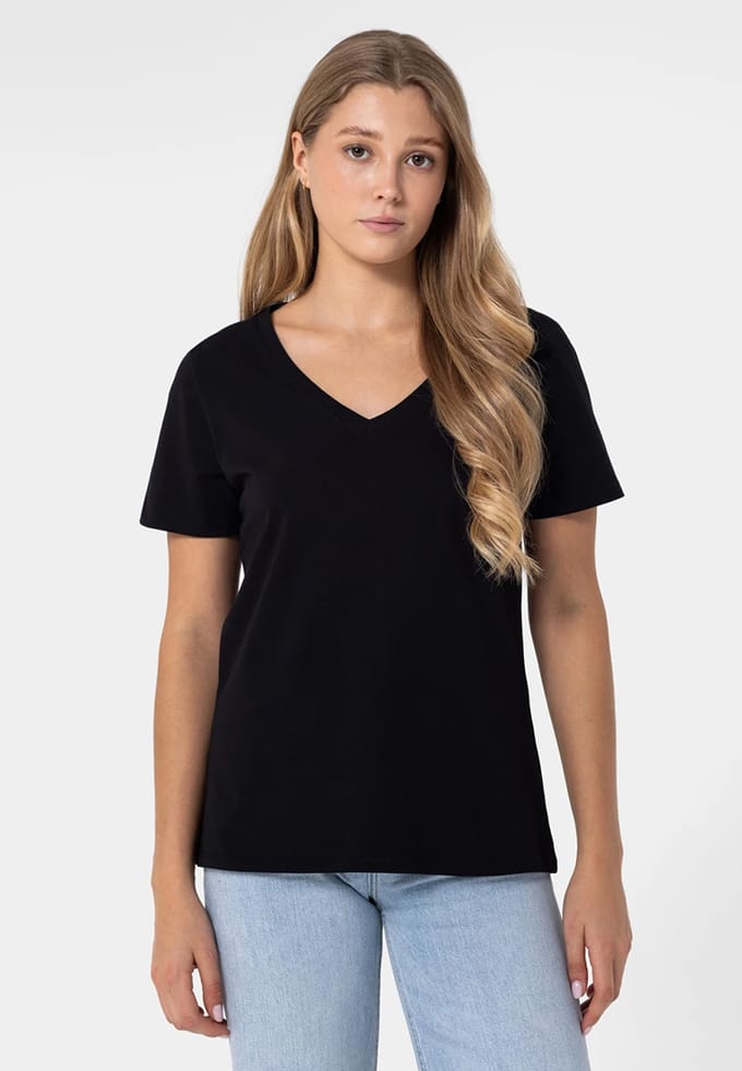 V-neck Premium T-shirt ZWART