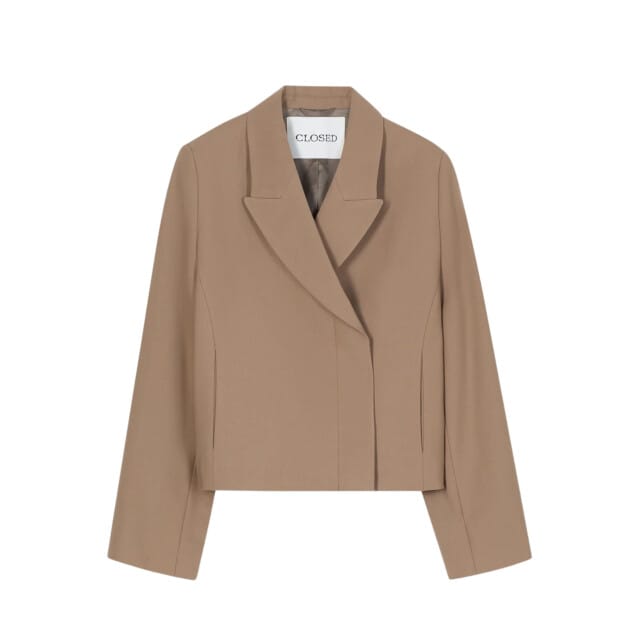 Closed Cropped Blazer Blazers Beige C97523-35p-22