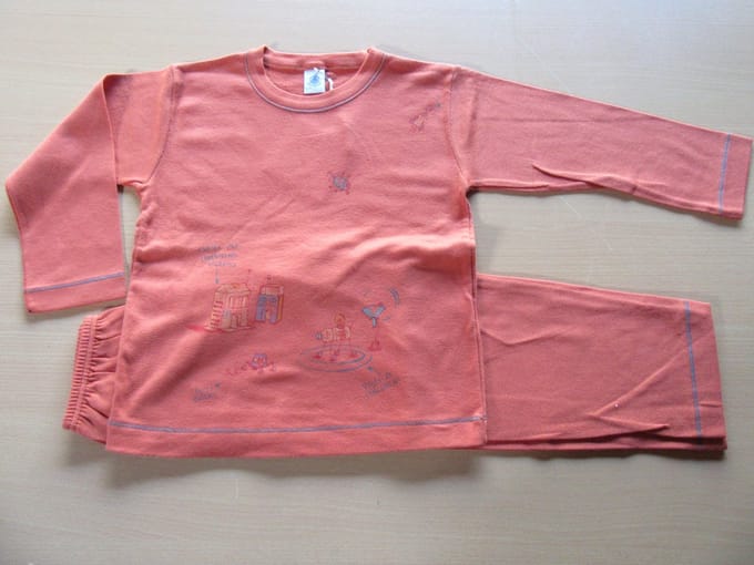 Petit Bateau - Pyjama raket - Orange - 100% katoen - 6jaar 116