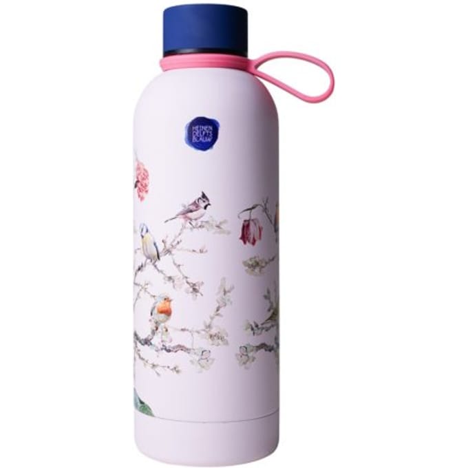 Waterfles Bosvogels roze - Geïsoleerd - RVS - 500 ml