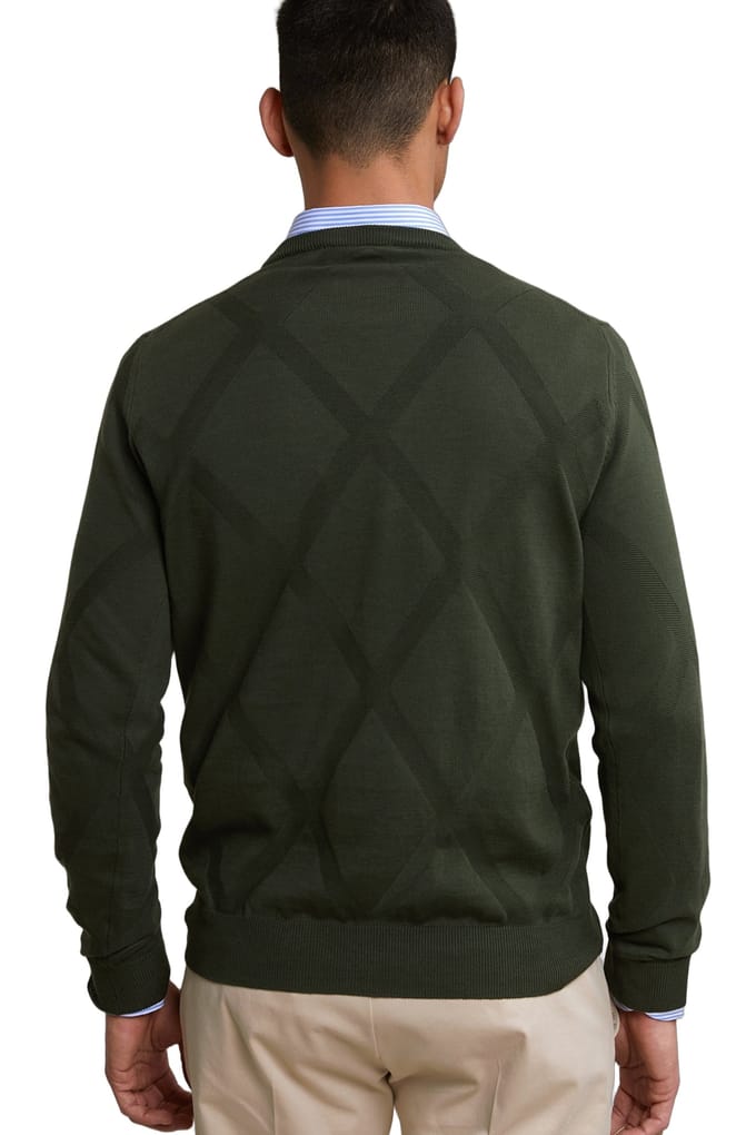 River Woods Custom Fit Fancy Pima Cotton Sweater Forest Maat: 3XL | Sweaters Outlet | Heren | Bruin