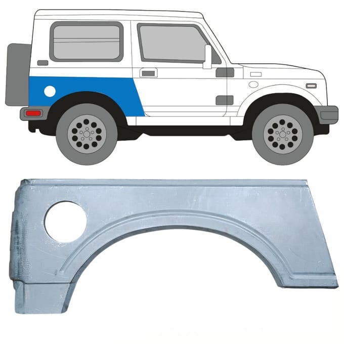 Reparatiepaneel achterspatbord voor Suzuki Samurai 1981- / Rechts