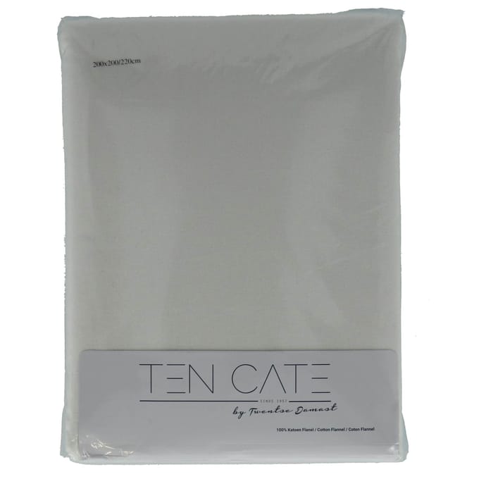 Dekbedovertrek 200X200/220 Flanel  Brilliant White incl 2 slopen 60X70 CM TC