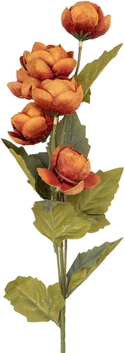 Clayre & Eef Kunstbloem 10x10x63 cm Oranje Kunststof