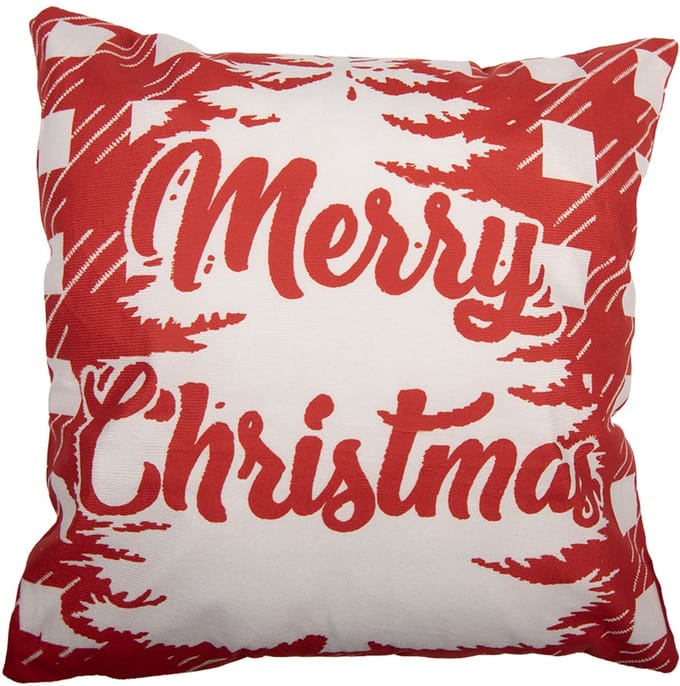 Clayre & Eef Kussenhoes 45x45 cm Rood Polyester