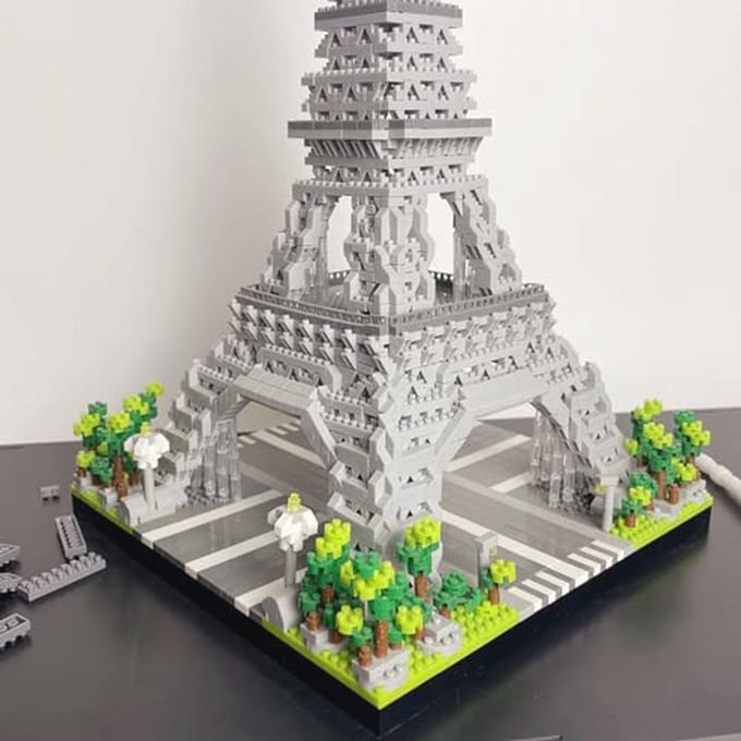 Eiffel Tower Micro Mini Building Blocks Set - Creatieve Volwassenen Knutselproject