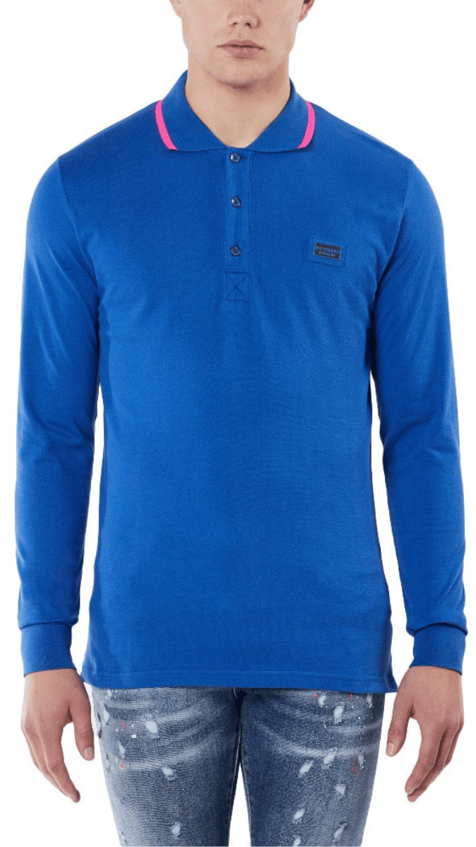 Colourfull Longsleeve Polo | KOBALT BLUE - KOBALT BLUE / XL