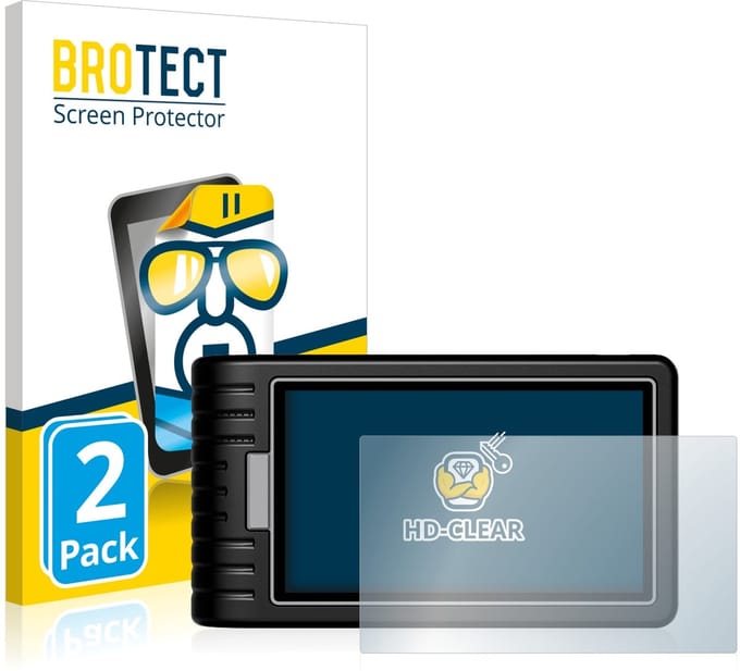 BROTECT - Screenprotector voor Topdon ArtiDiag 800 BT - Folie Beschermfolie transparant 2 Stuks