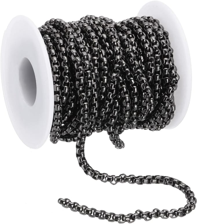 Rol Ketting - Metaal Draad - Sieraden Maken - Duurzaam IJzer - 5 Meter - Zwart