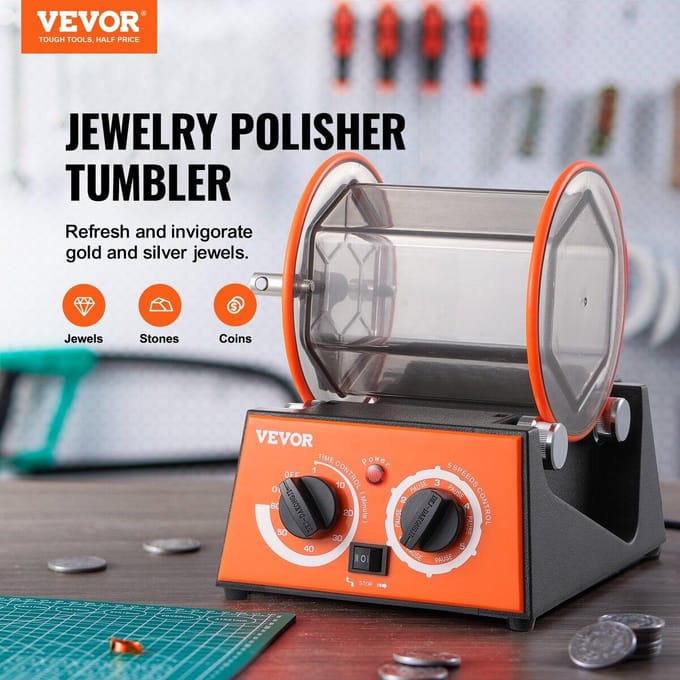 3kg Roterende Trommel Oppervlak Polijstmachine Sieraden Polijst Afwerking Machine Edelsteen DIY