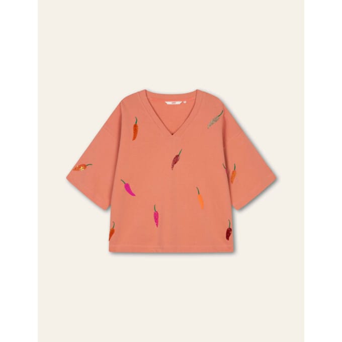 Oilily Hamsa Sweater- maatL Crabapple