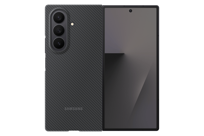 Samsung Galaxy Z Fold 7 Hoesje - Carbon Shield Case - Zwart