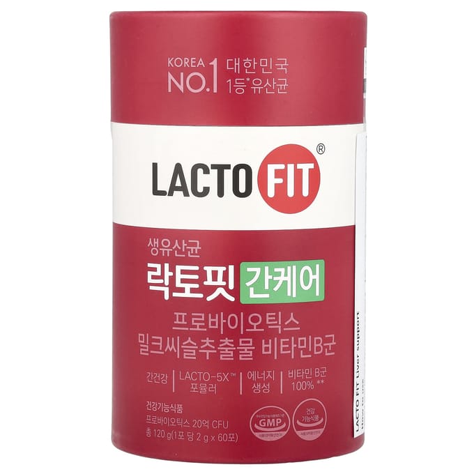 Lactofit, probiotique, supplément pour le foie, 60 sticks, 2g chacun
