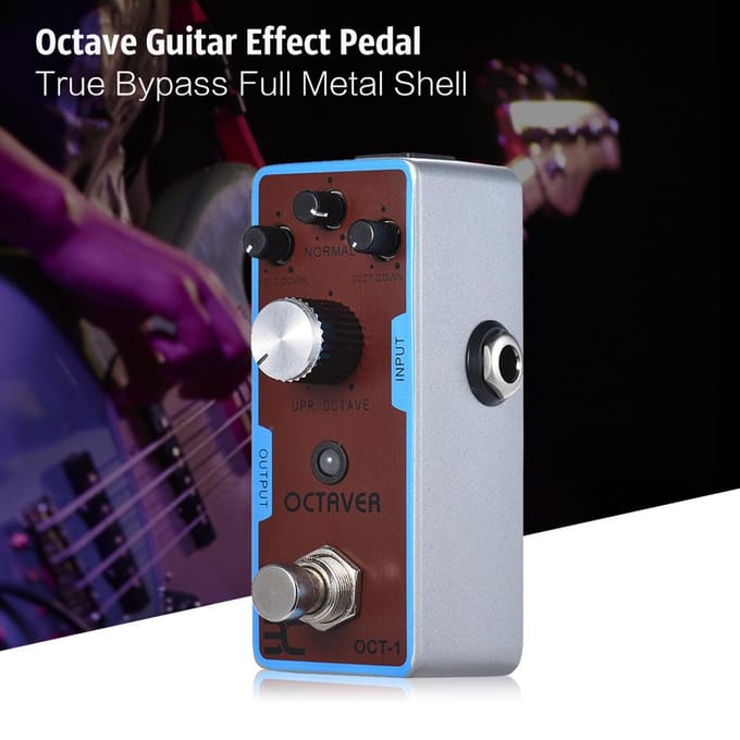 ENO EX OCT-1 OCTAVE Mini Octave Gitaar Effectpedaal True Bypass Volledig Metalen Behuizing gray