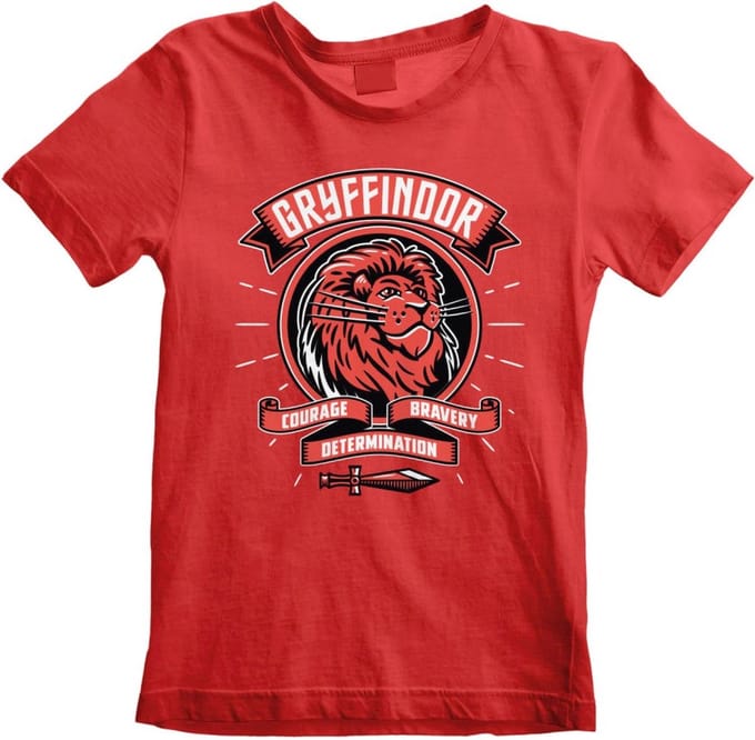 Harry Potter - Comic Style Gryffindor Kids Tshirt - Kids tm 13 jaar - Rood