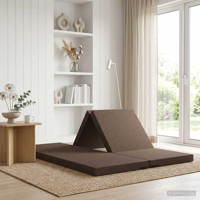 vidaXL - Vouwbare - Sofa - Bed - 70 - x - 67 - x - 48 - cm - Taupe