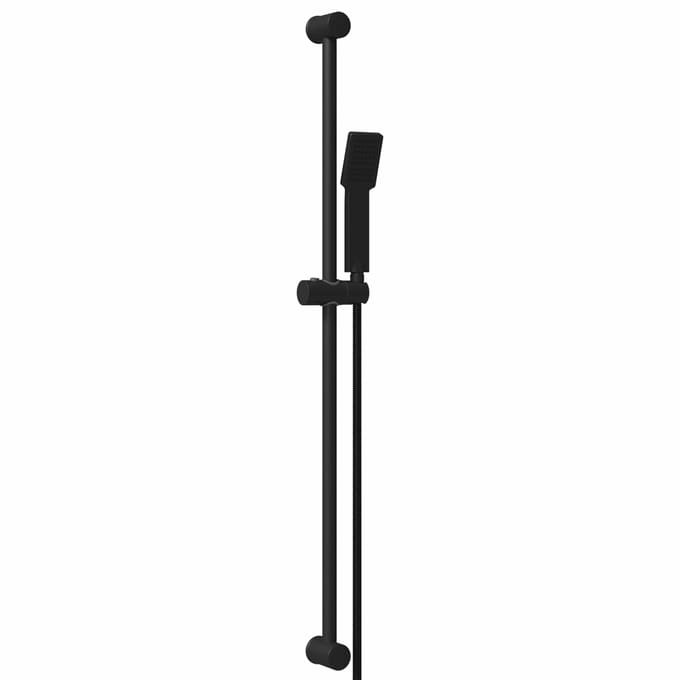 vidaXL - Douche - Systeem - Set - Zwart - 100 - cm - Roestvrij - staal