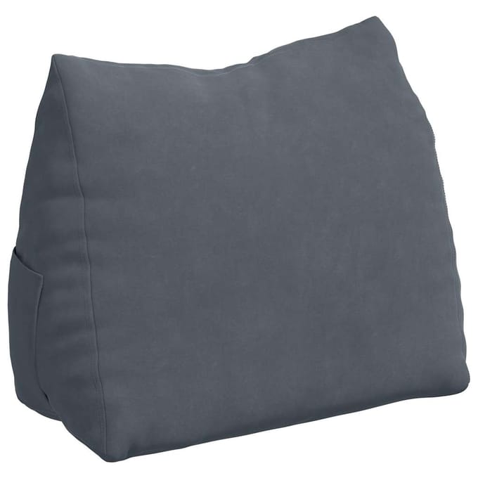 vidaXL - Rugkussen - Donkergrijs - 45 - x - 35 - x - 20 - cm - Corduroy - stof