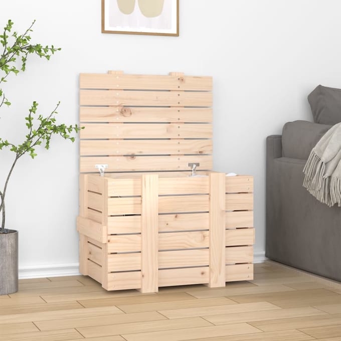 vidaXL - Opbergbox - 58x40,5x42 - cm - massief - grenenhout