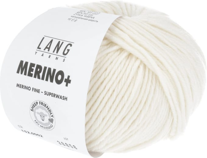 Lang Yarns Merino Plus - 02 ecru - Merinowol Garen