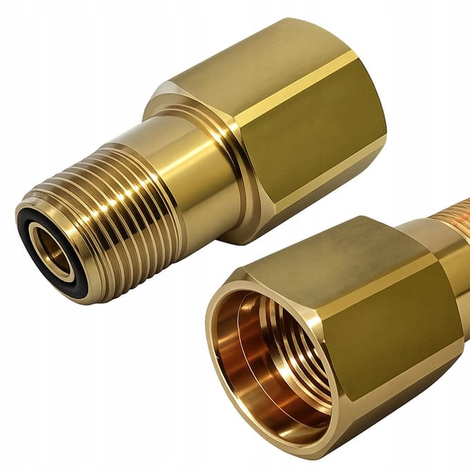 Rosfix Adapter Spuitmond TR20 IG - M18 m naar Easy Lock - Messing, M18 m Draad