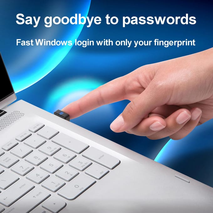 USB Vingerafdruklezer voor PC Windows 11 Windows 10 3264-bit Compatibel met Windows Hello voor WA29-Type-C