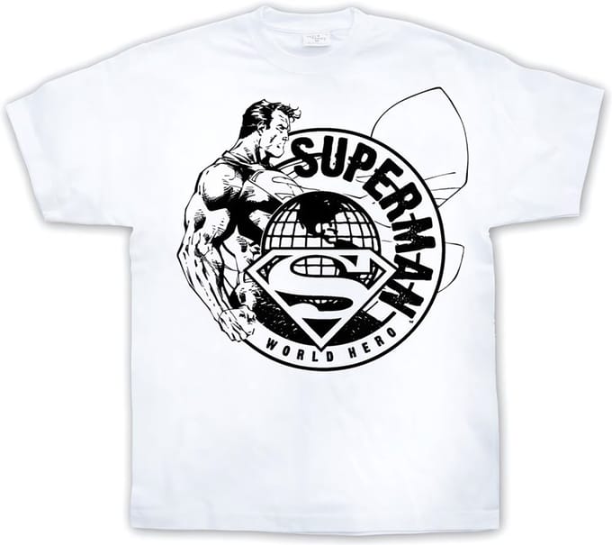 Superman World Hero Sketch White