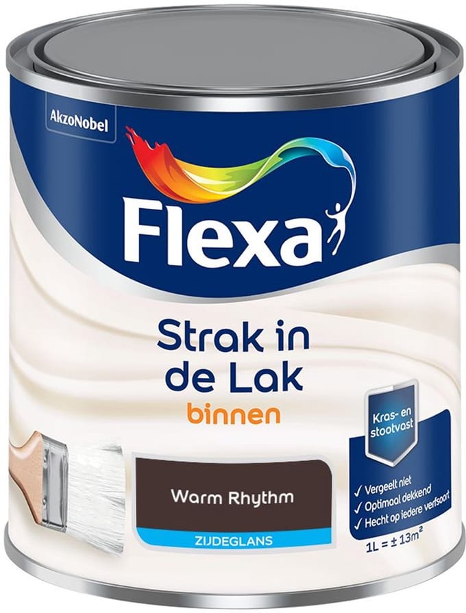 Flexa - Strak In De Lak Binnenlak Zijdeglans - Warm Rhythm - Mengverf - 1 L