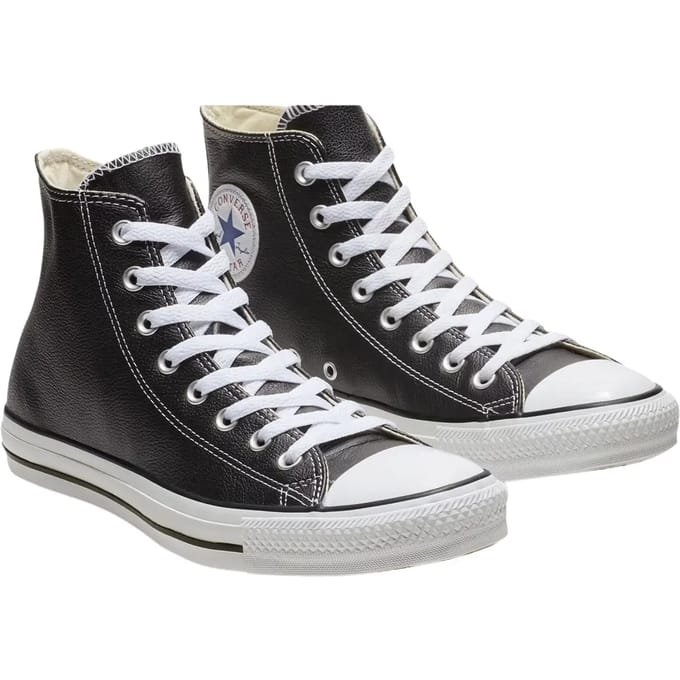 Baskets montantes unisexes en cuir Converse Chuck Taylor All Star noires 132170C 39.5 black