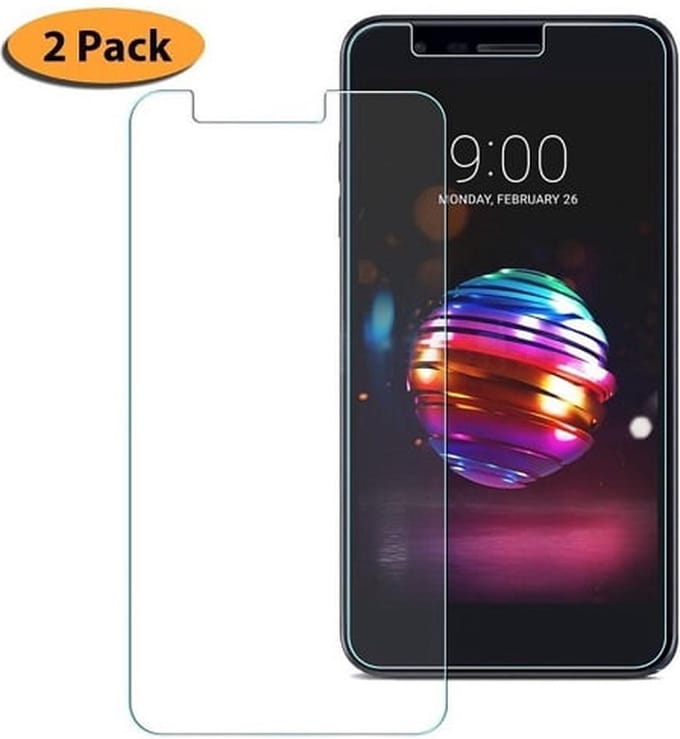 LuxeBass Screenprotector geschikt voor LG K11 [ 2 Pack ] - glas scherm - bescherming