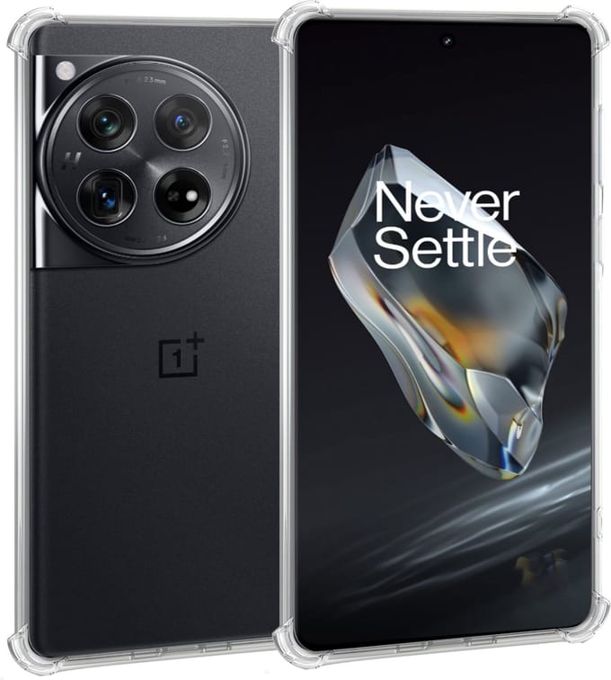 Geschikt voor OnePlus 12 - Hoesje - Shock Proof Case – Cover Transparant
