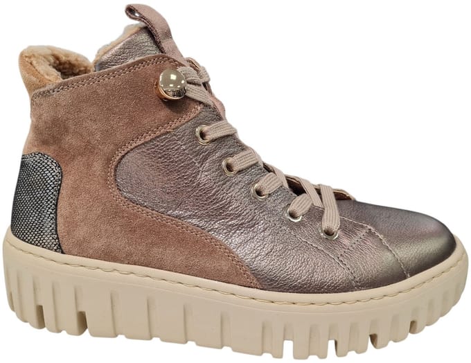 Waldläufer Combi H Rits Sneaker Sneakers - Suède - Dames - Beige - Maat 37