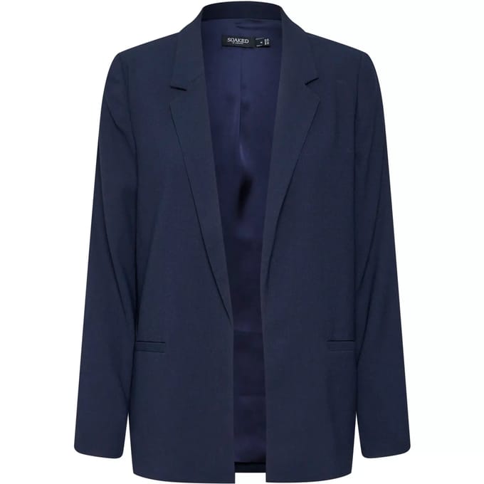 SOAKED IN LUXURY SLShirley Blazer LS - Night Sky Dark Blue