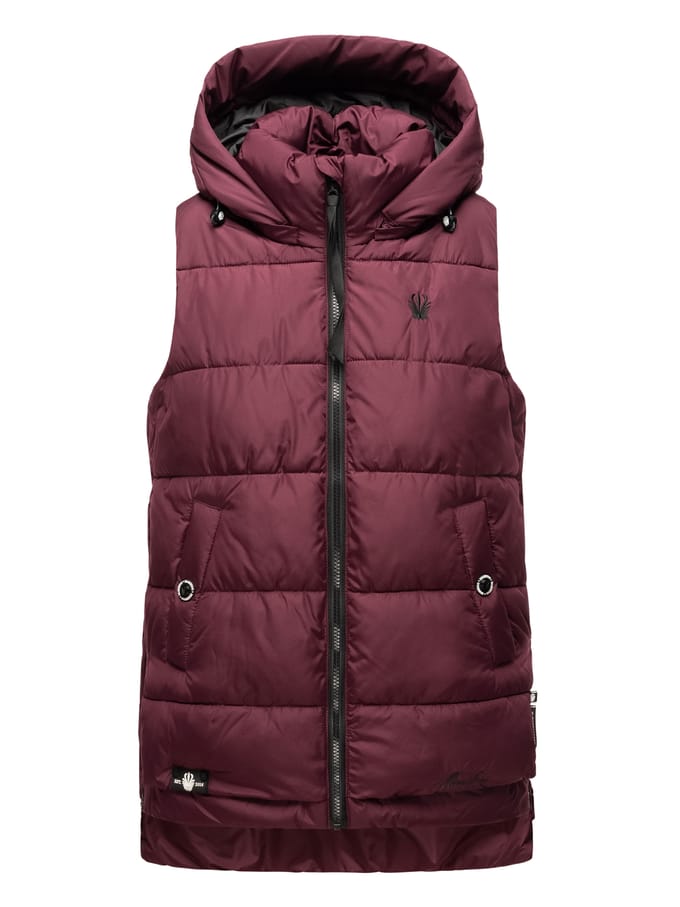 Marikoo dames gewatteerd vest – Zarinaa, licht met afneembare capuchon