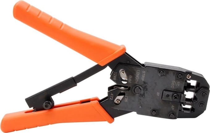 Kopp strip-/montagetang voor connectoren RJ10/RJ11/RJ45