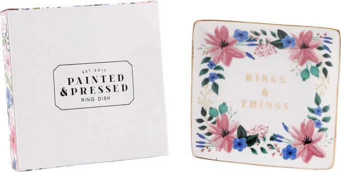 CGB PAINTED & PRESSED 'RINGS & THINGS' RING DISH
