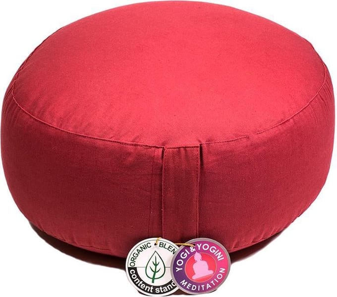 Meditatiekussen - Yogi & Yogini - Biologisch Katoen - Boekweit - Rood