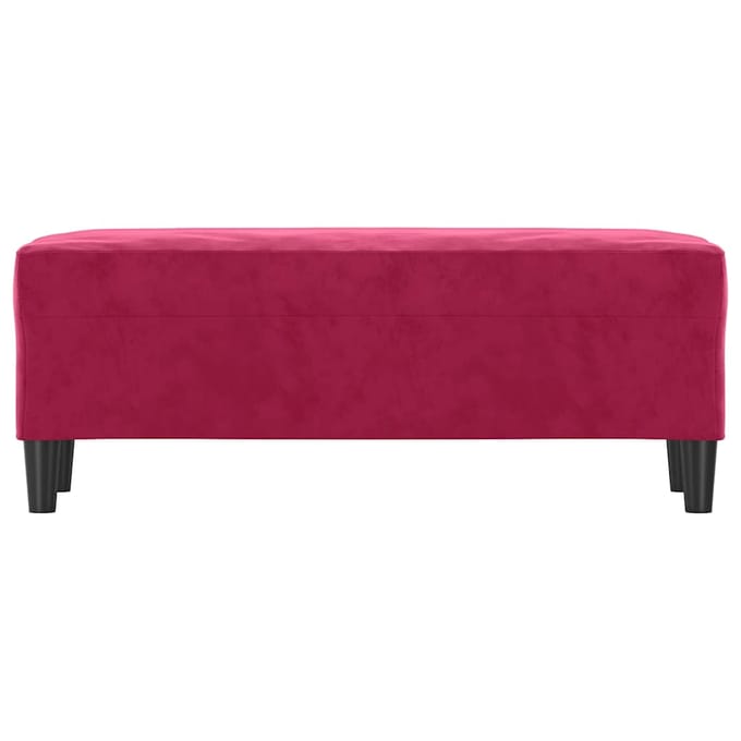 vidaXL - Bankje - 100x35x41 - cm - fluweel - wijnrood