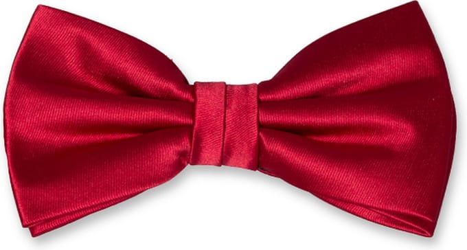 E.L. Cravatte Strik - Donkerrood - Satijn Polyester Vlinderdas