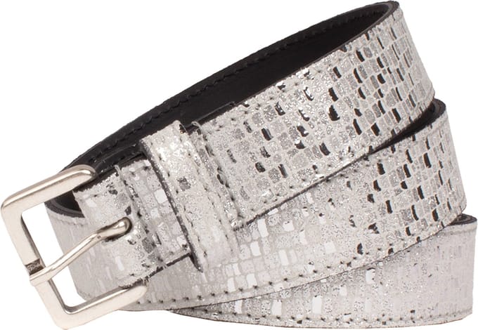 Legend Dames - Leren riem - Zilver - 85cm